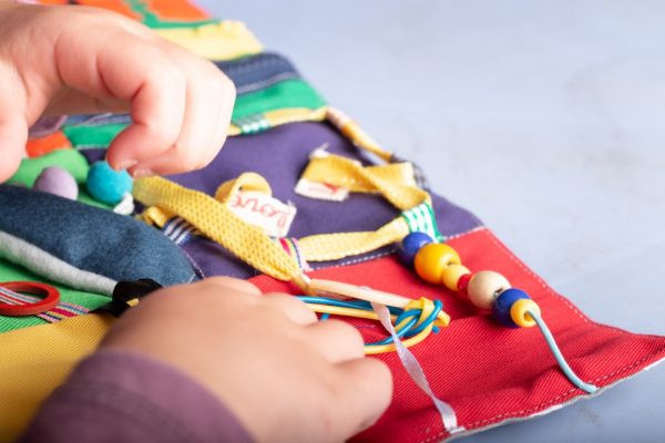 Sensory fidget blanket